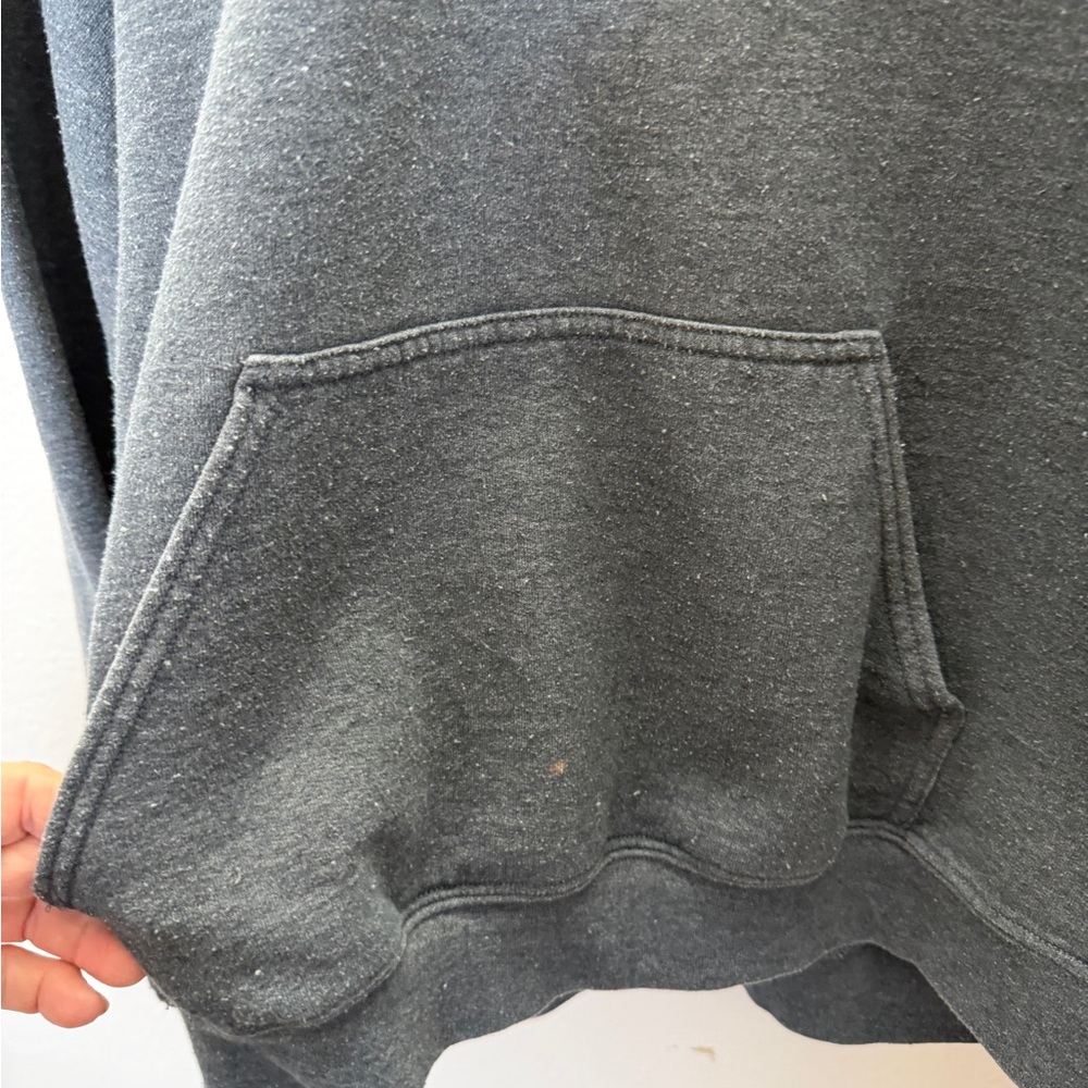 Gildan Dark Gray Hoodie with Logo - Picture 4 of 7